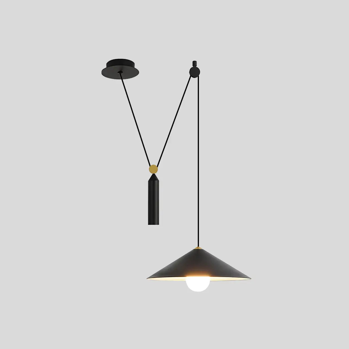 Cone Counterweight Pulley Swag Pendant Lamp | Desfino