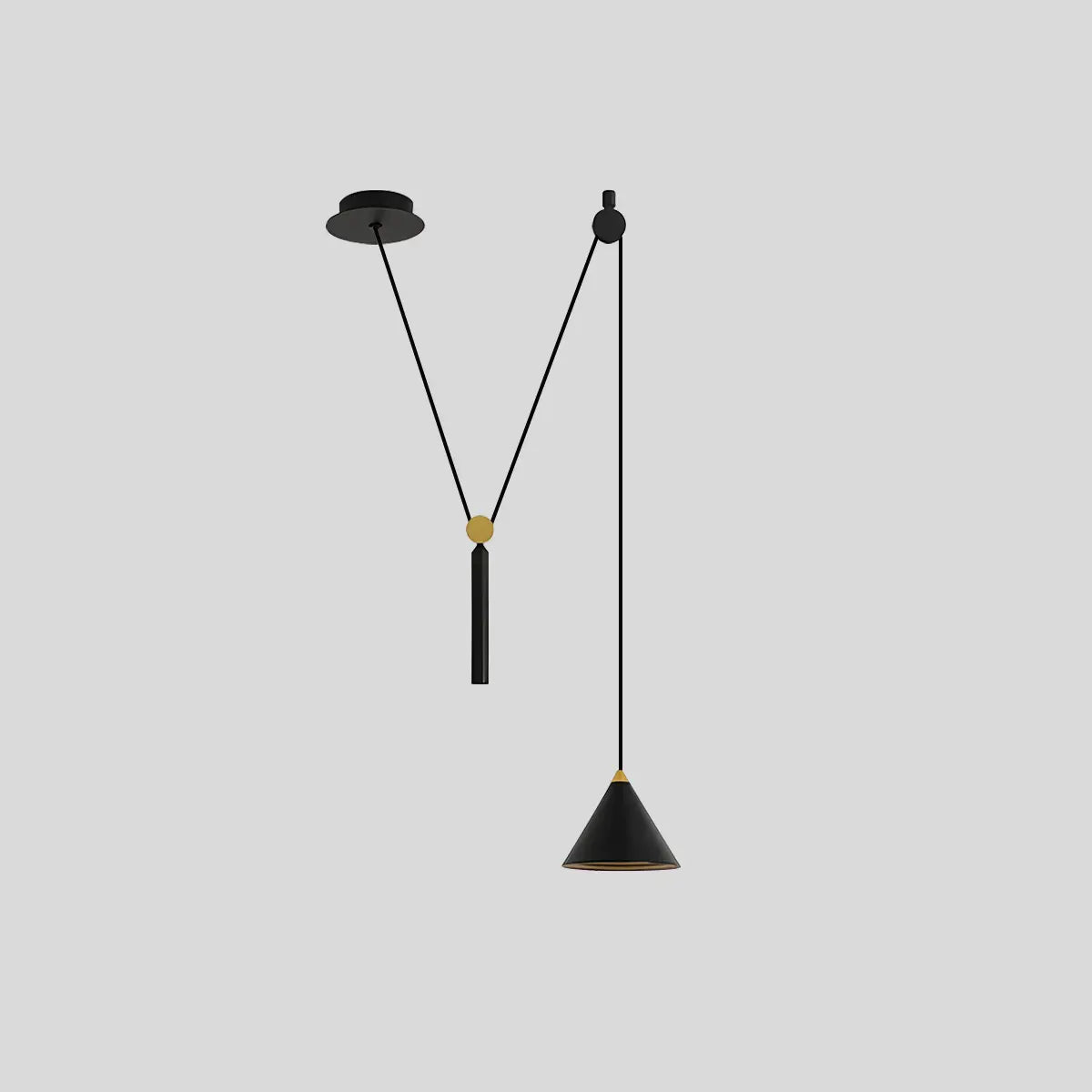 Cone Counterweight Pulley Swag Pendant Lamp | Desfino