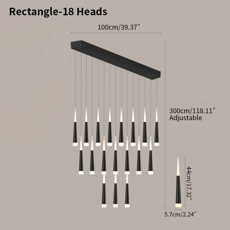Meteor Shower Chandelier for Staircase | Desfino