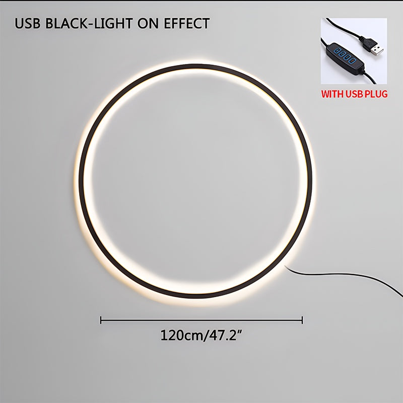 Round Ring LED Wall Lamp for Living Room | Desfino