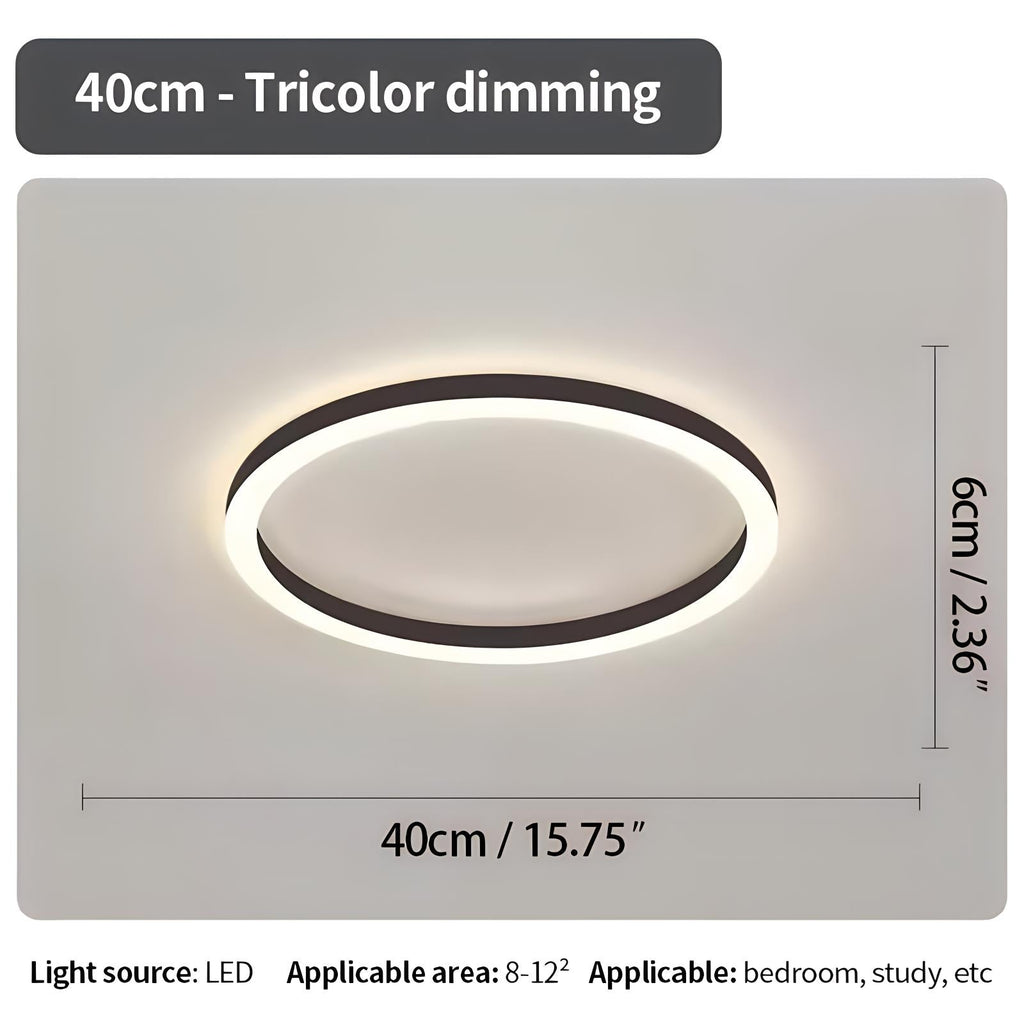 Nordic Circular LED Ceiling Lamp for Bedroom | Desfino