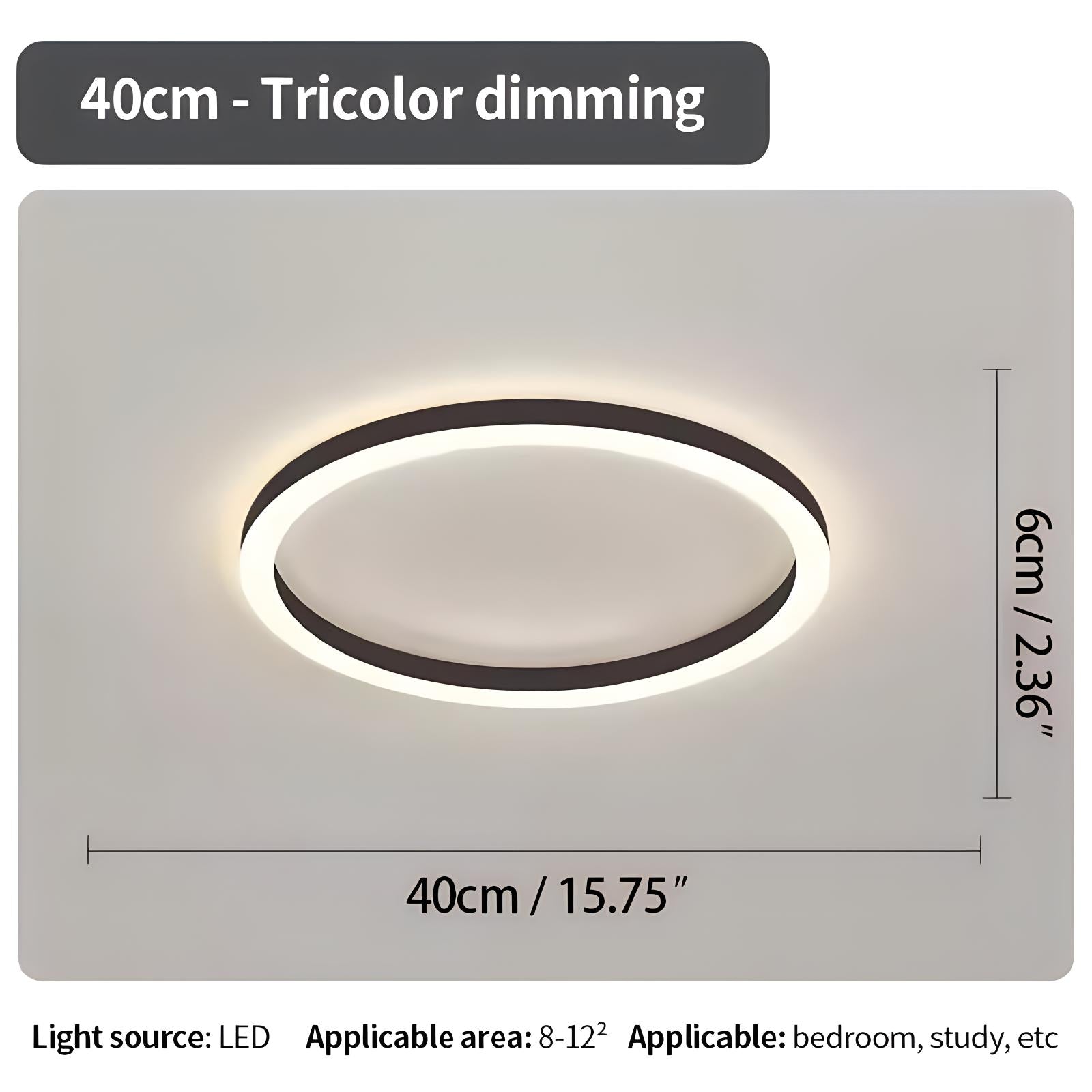 Nordic Circular LED Ceiling Lamp for Bedroom | Desfino