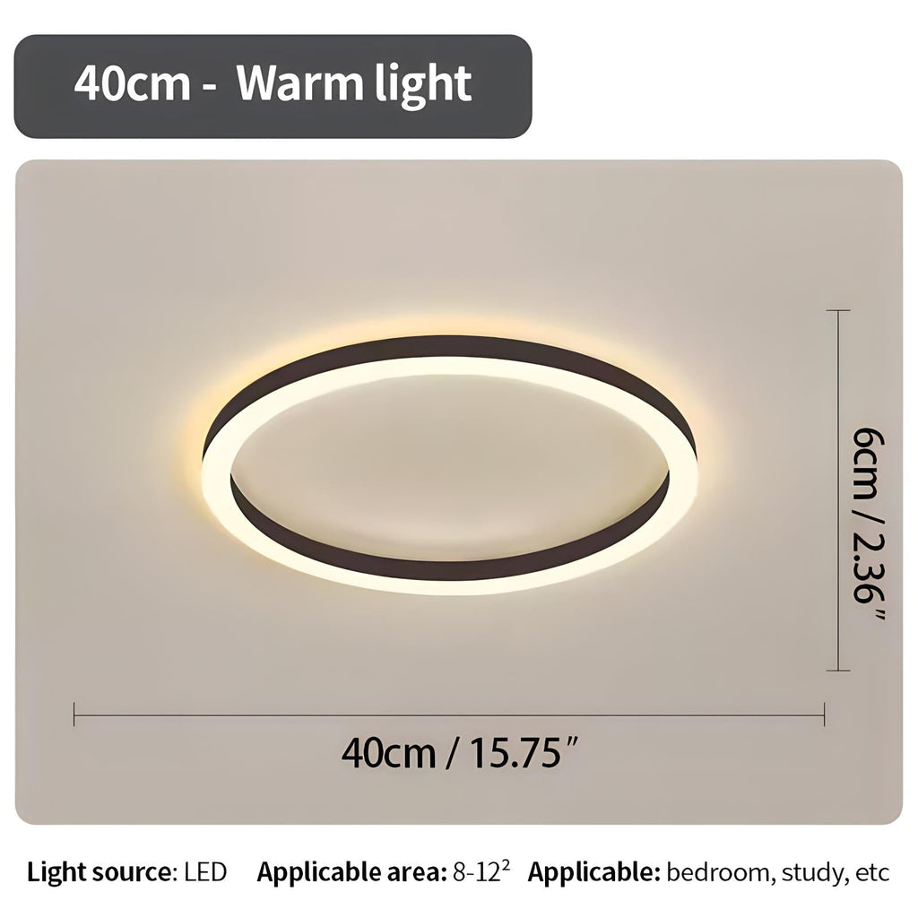Nordic Circular LED Ceiling Lamp for Bedroom | Desfino