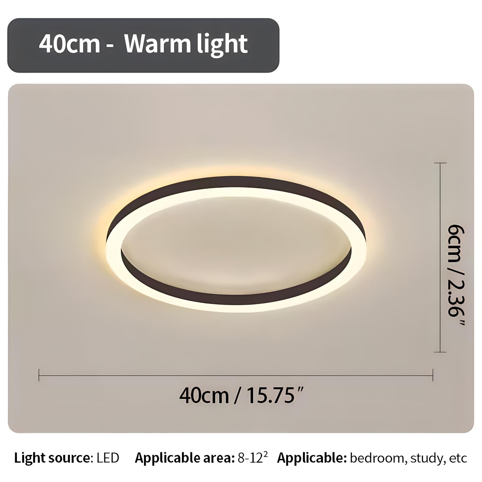 Nordic Circular LED Ceiling Lamp for Bedroom | Desfino