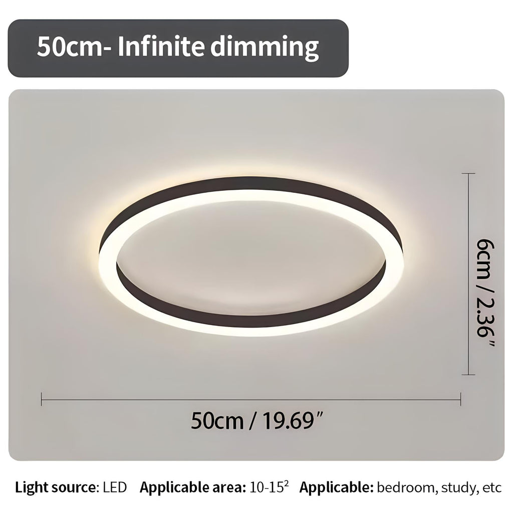 Nordic Circular LED Ceiling Lamp for Bedroom | Desfino
