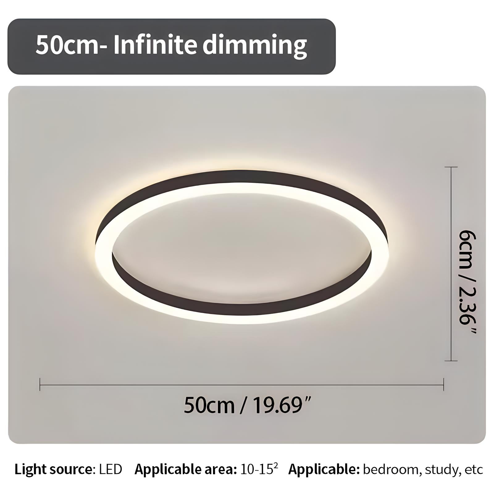 Nordic Circular LED Ceiling Lamp for Bedroom | Desfino