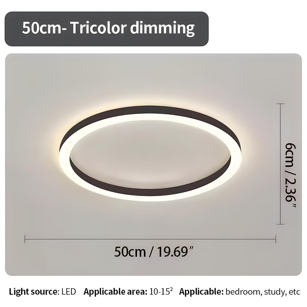 Nordic Circular LED Ceiling Lamp for Bedroom | Desfino