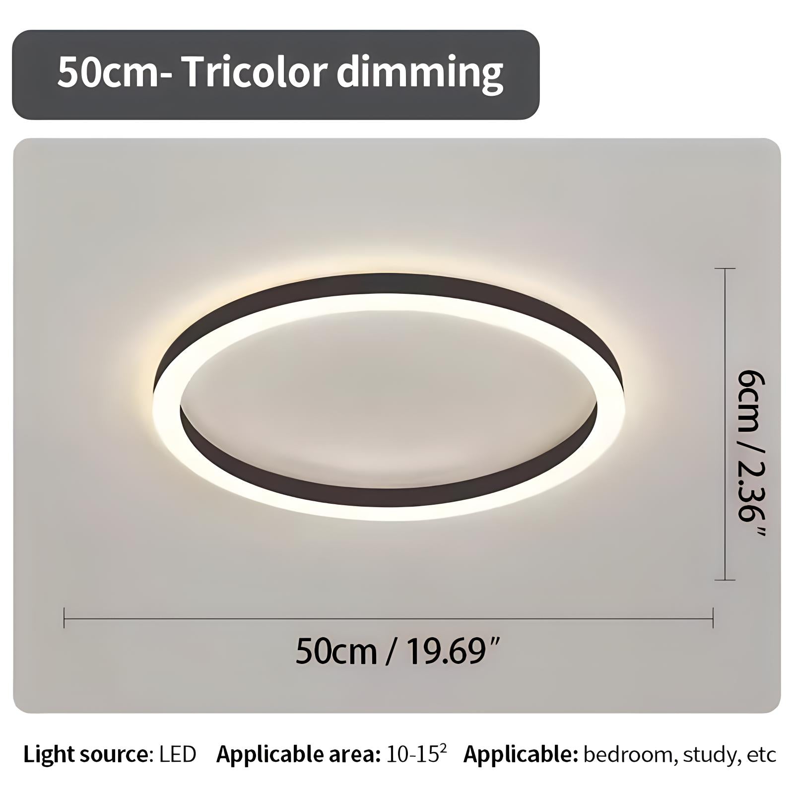 Nordic Circular LED Ceiling Lamp for Bedroom | Desfino