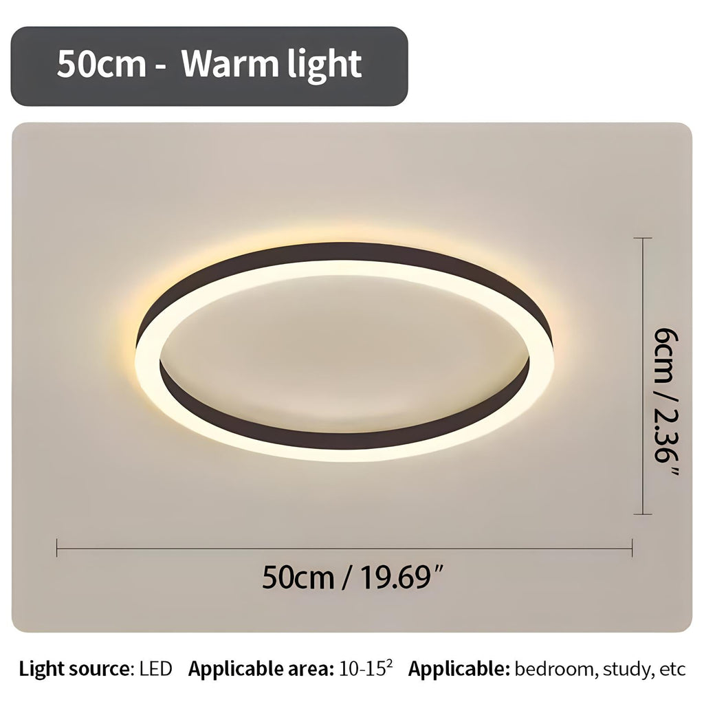 Nordic Circular LED Ceiling Lamp for Bedroom | Desfino