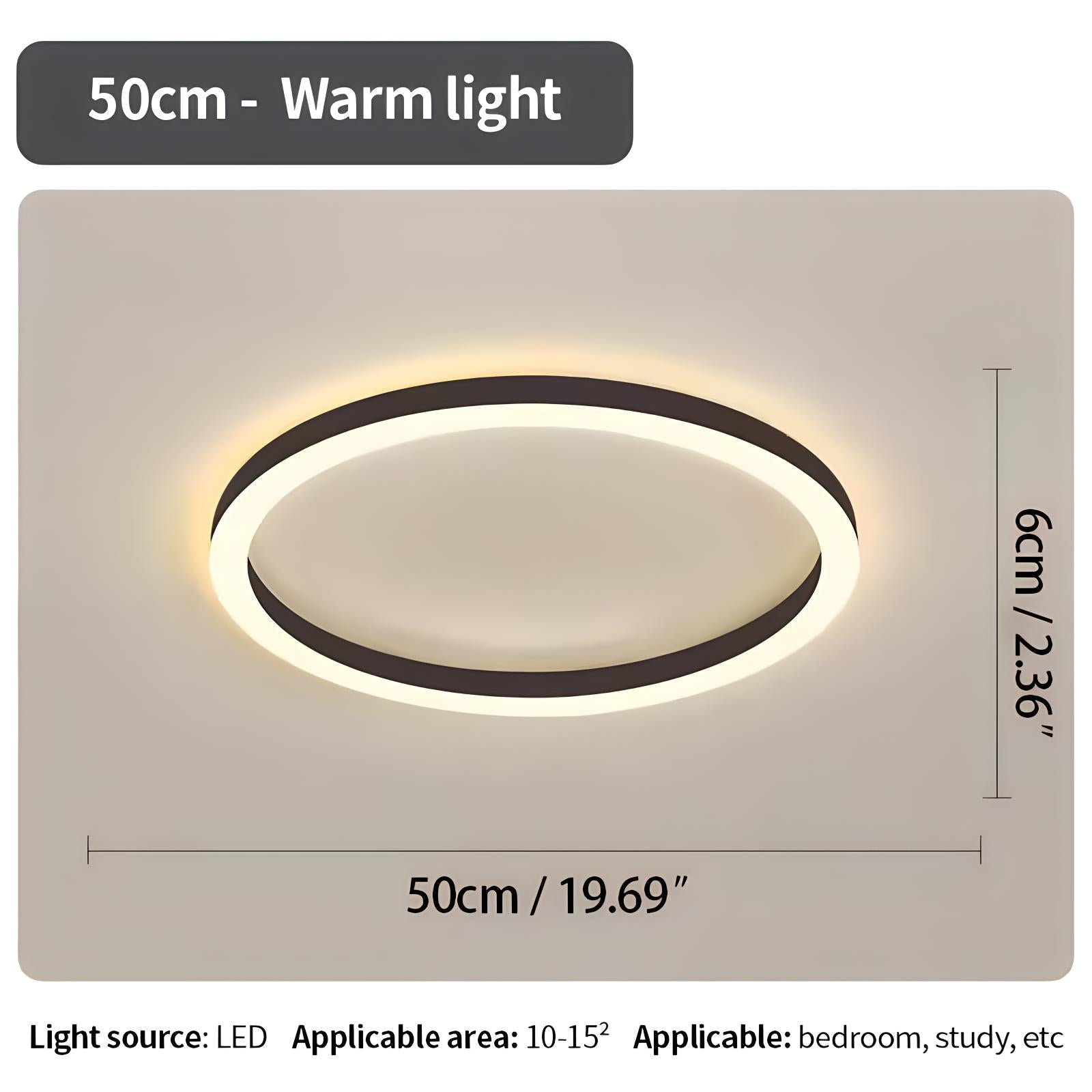 Nordic Circular LED Ceiling Lamp for Bedroom | Desfino