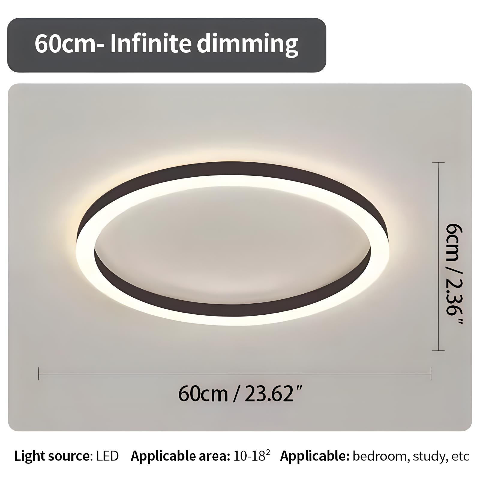 Nordic Circular LED Ceiling Lamp for Bedroom | Desfino