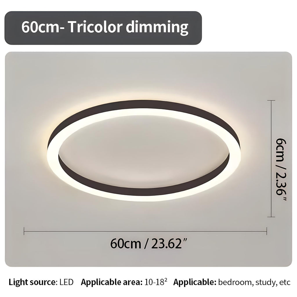 Nordic Circular LED Ceiling Lamp for Bedroom | Desfino