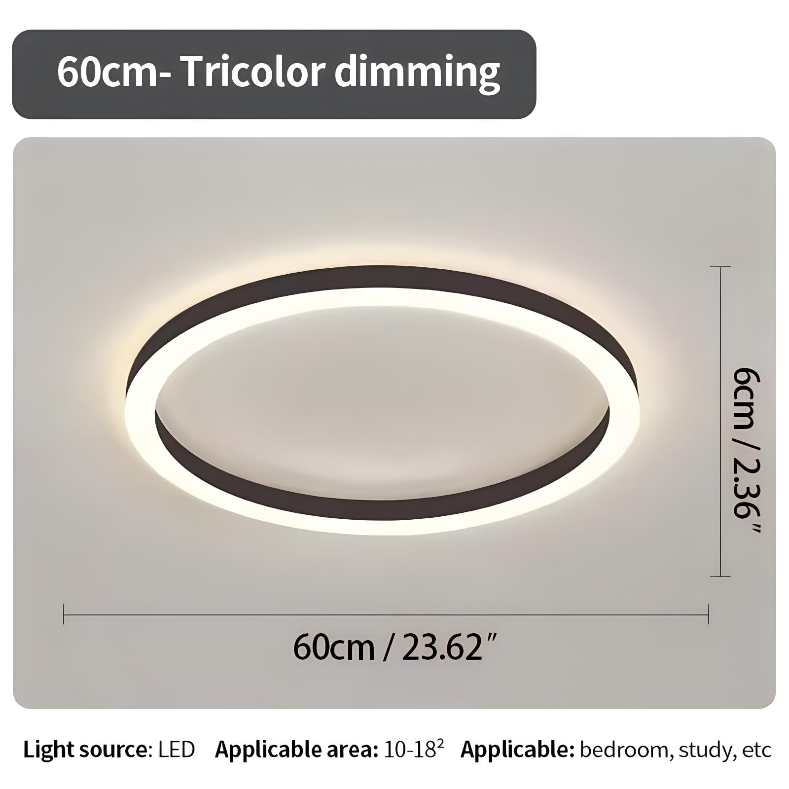 Nordic Circular LED Ceiling Lamp for Bedroom | Desfino