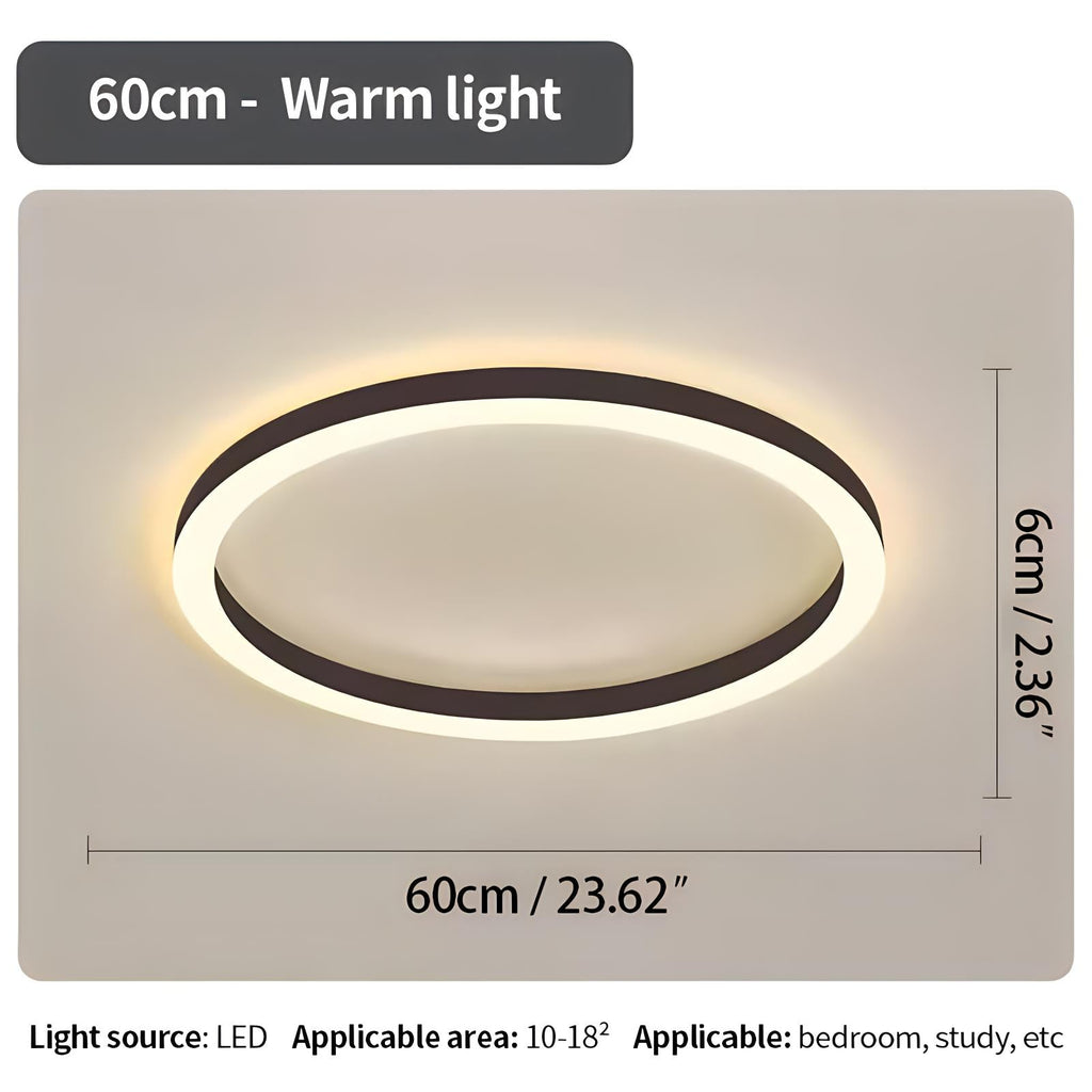 Nordic Circular LED Ceiling Lamp for Bedroom | Desfino