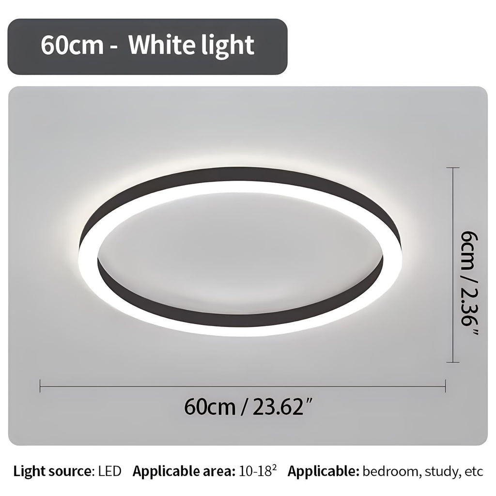 Nordic Circular LED Ceiling Lamp for Bedroom | Desfino