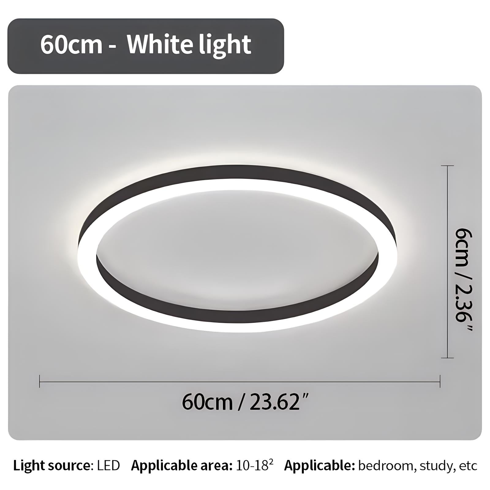 Nordic Circular LED Ceiling Lamp for Bedroom | Desfino