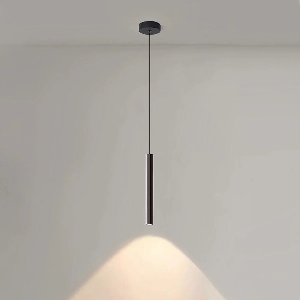 Moderne lange LED-Rohr-Pendelleuchte als Nachttischlampe | Desfino