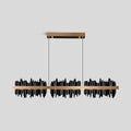 Iceberg Linear Chandelier-Black & Gold | Desfino