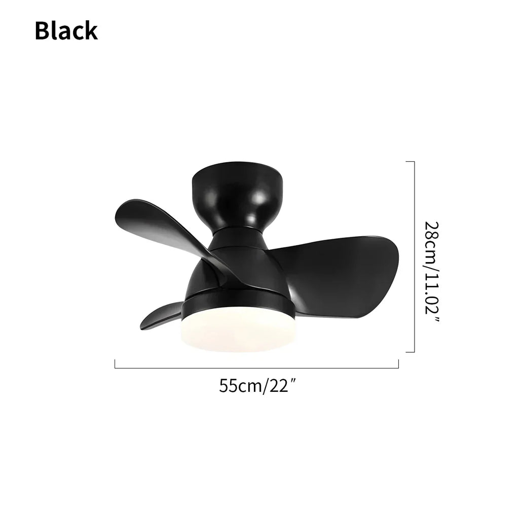 Small Flush Mount Ceiling Fan with Light | Desfino