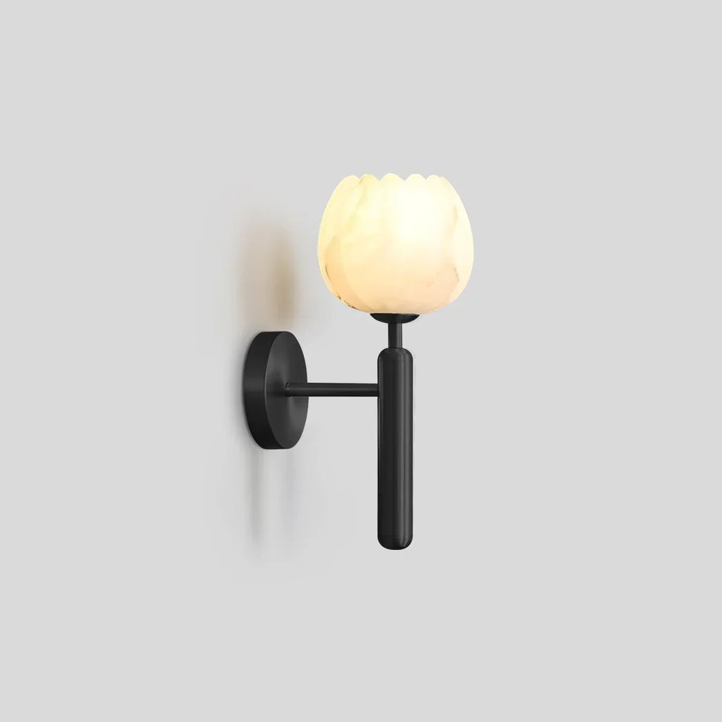 Kreative blumenförmige Alabaster-Wandleuchte | Desfino