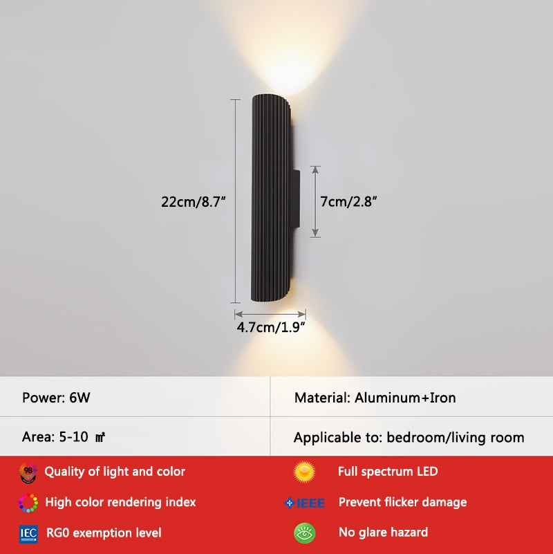 Roman Column Wall Lamp for Living Room | Desfino