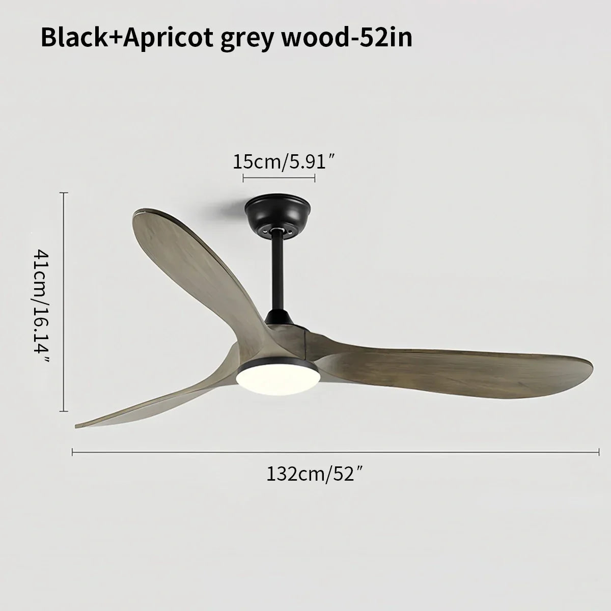 Nordic Wood Ceiling Fan with Light | Desfino