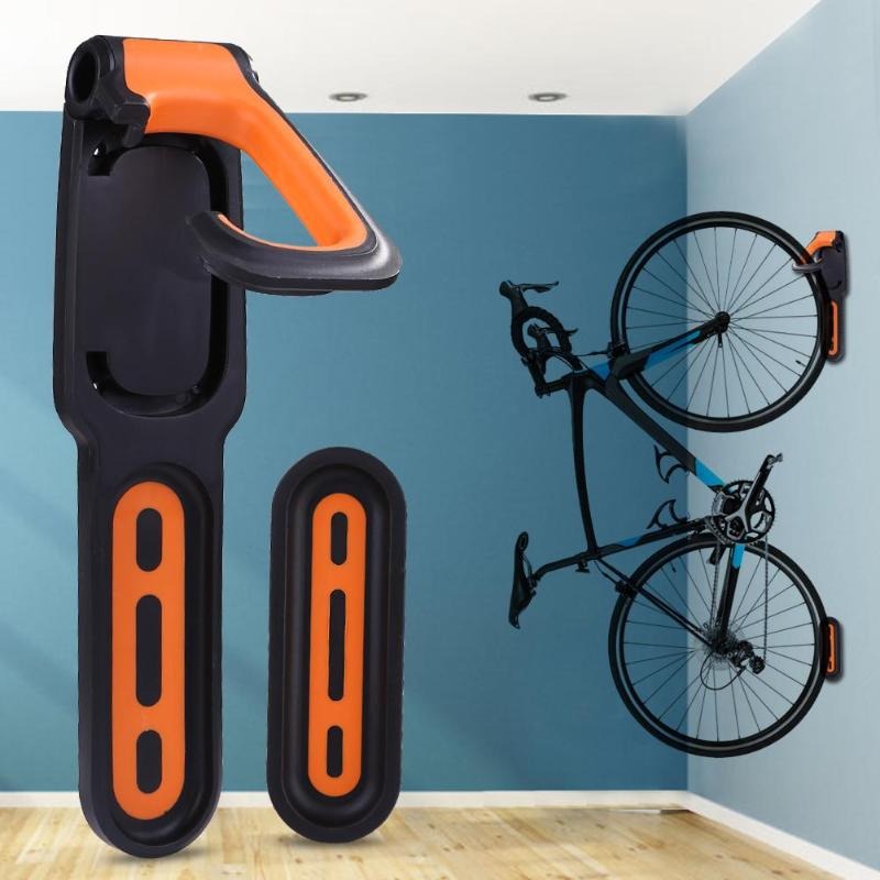 Portabicicletas de pared negro — gancho de almacenamiento que ahorra espacio - Desfino