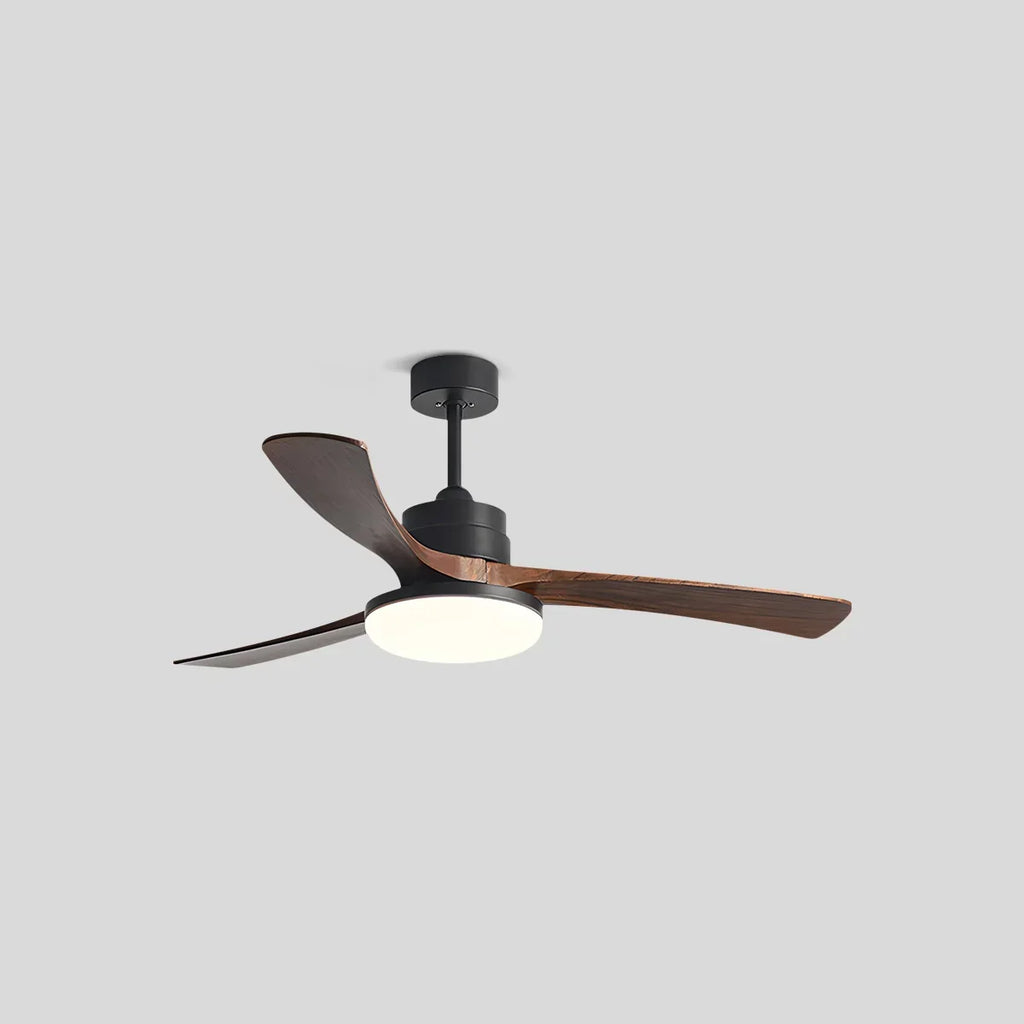 Deckenventilator mit Leuchte „High Wind“ aus Holz | Desfino