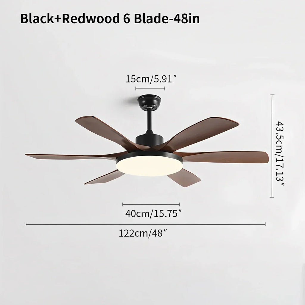 Living Room 6-Leaf Ceiling Fan Light | Desfino