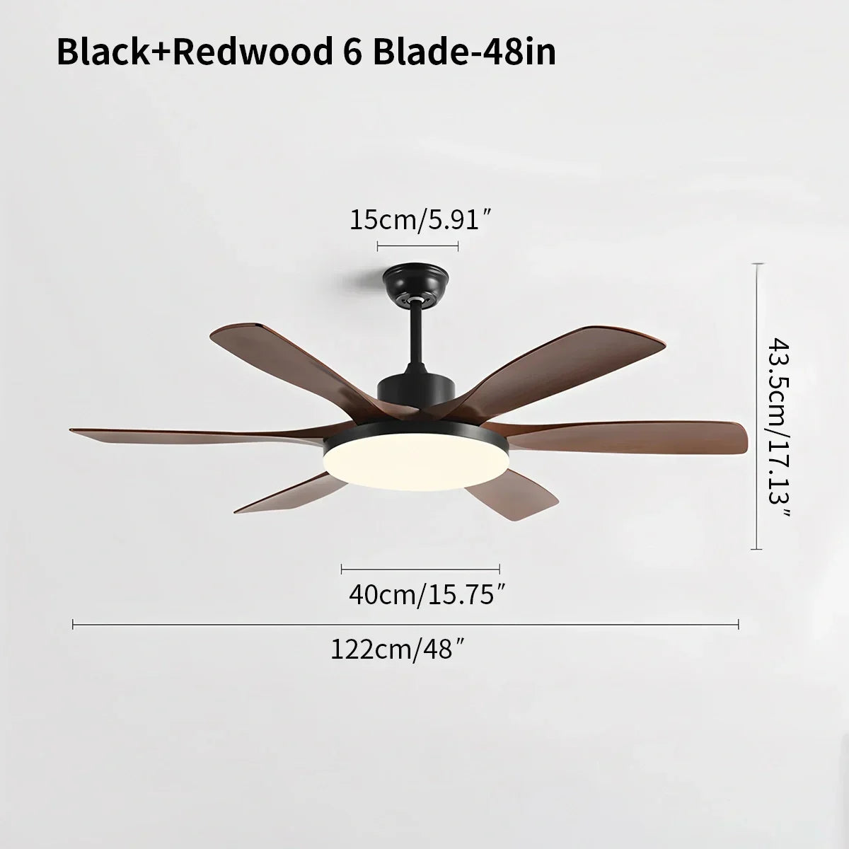 Living Room 6-Leaf Ceiling Fan Light | Desfino