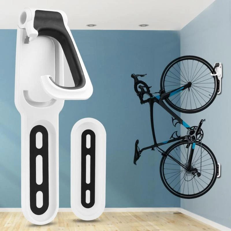 Portabicicletas de pared negro — gancho de almacenamiento que ahorra espacio - Desfino