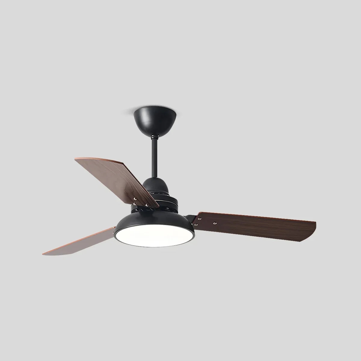 Moderne minimalistische Deckenventilatorleuchte mit drei Blättern | Desfino