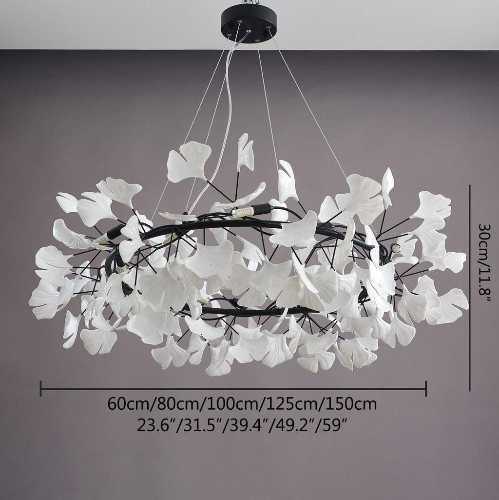 Ginkgo-Kronleuchter-C, hängende Leuchte | Desfino