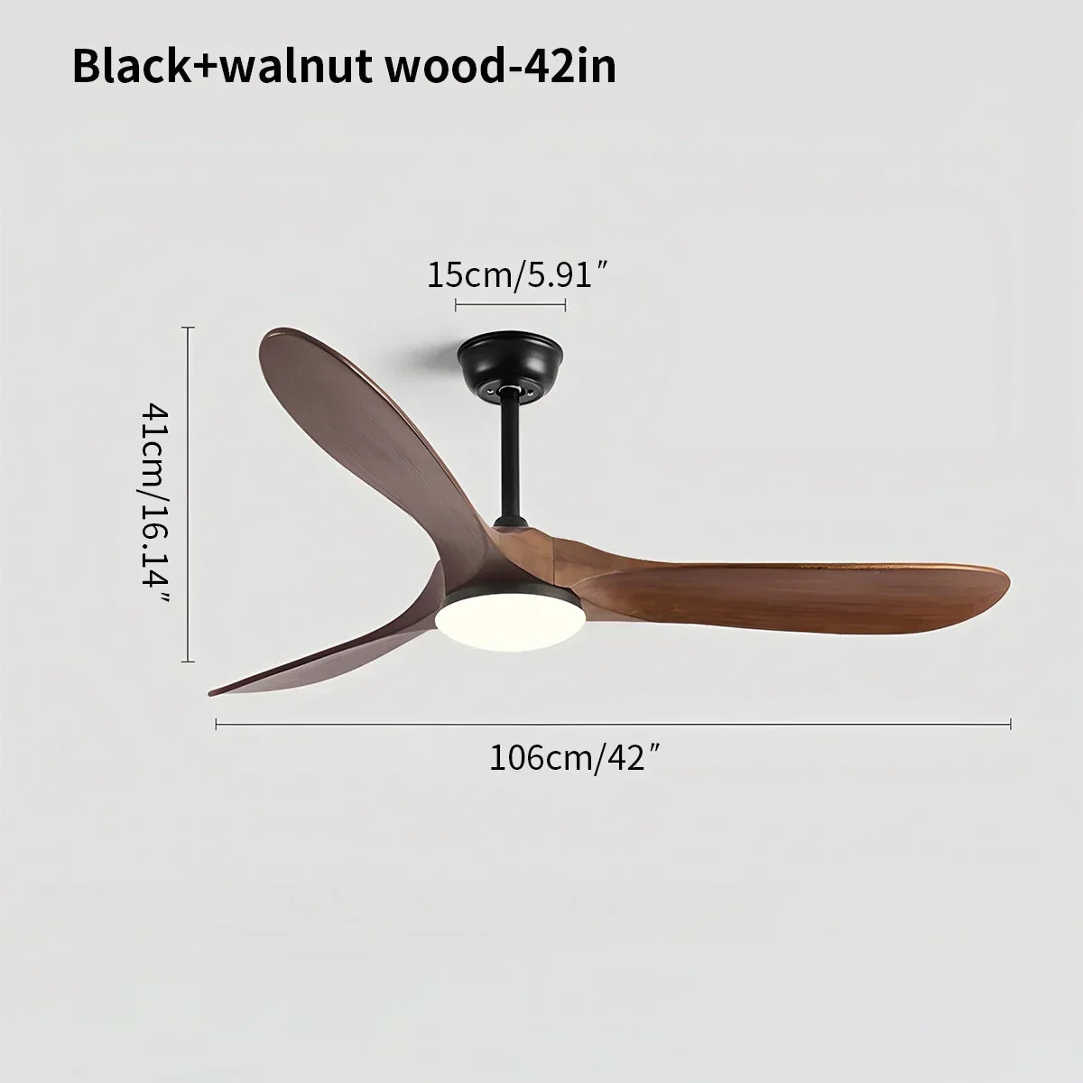 Nordic Wood Ceiling Fan with Light | Desfino