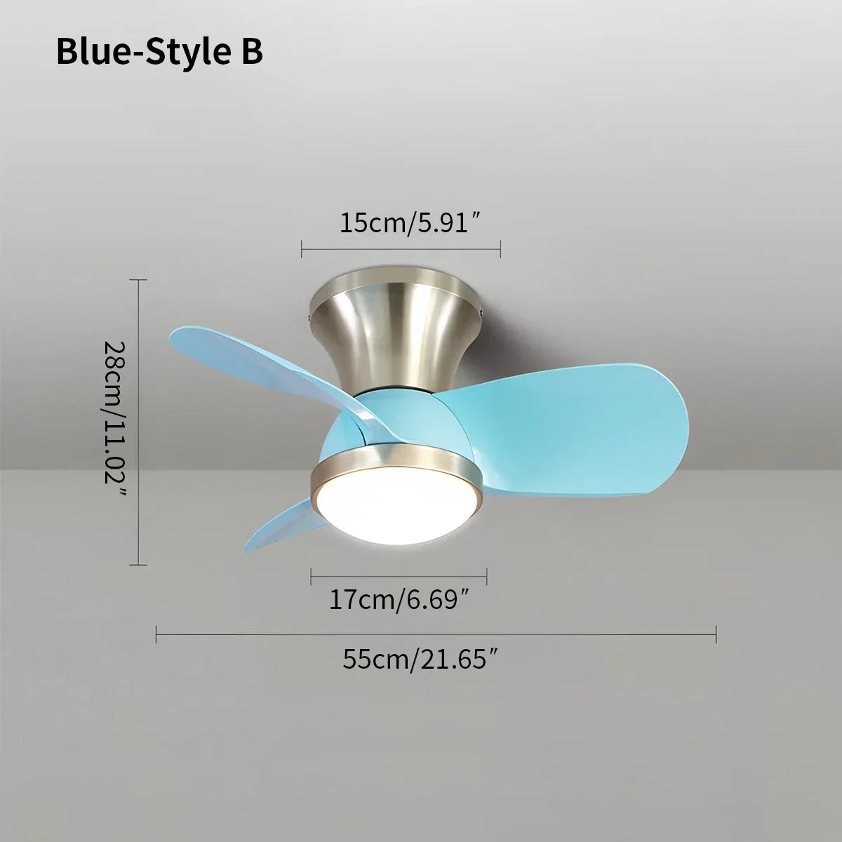 Einfacher Deckenventilator mit Licht für das Kinderzimmer | Desfino