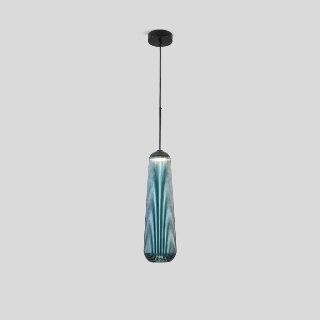 Nordic Pleated Colored Glass Pendant Light | Desfino