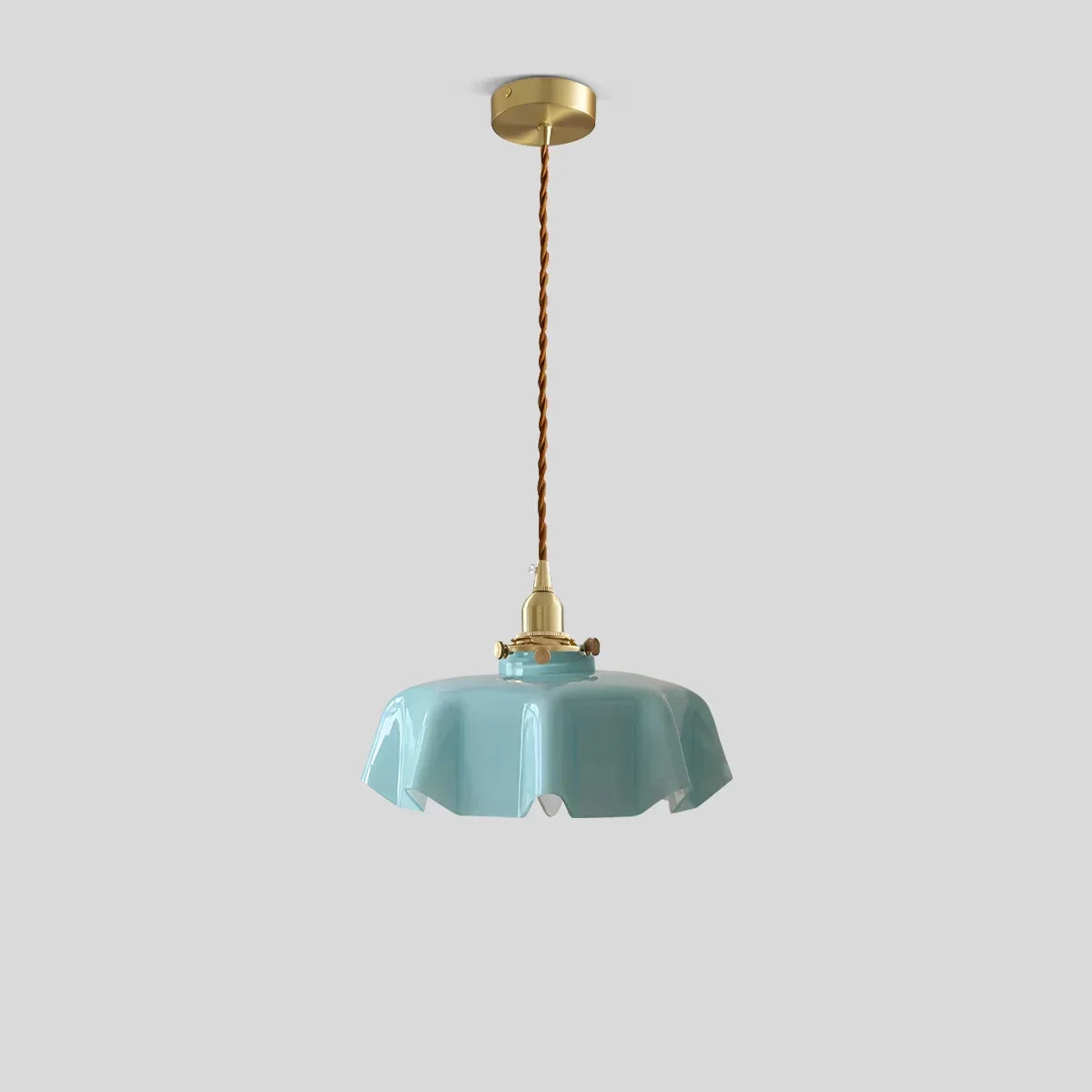 Retro-Pendelleuchte aus farbigem Glas für die Küche | Desfino