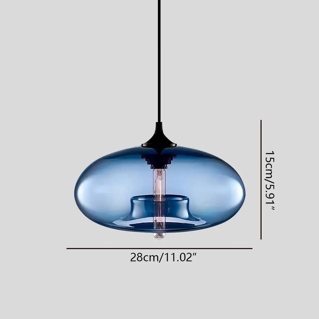 Bunte Glas-Hängeleuchte für den Essbereich | Desfino