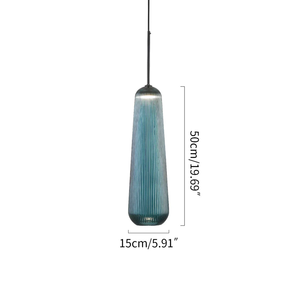 Nordic Pleated Colored Glass Pendant Light | Desfino