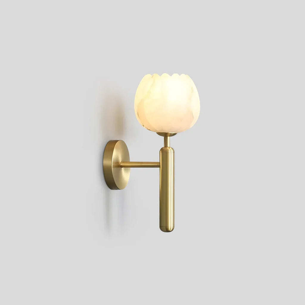 Kreative blumenförmige Alabaster-Wandleuchte | Desfino