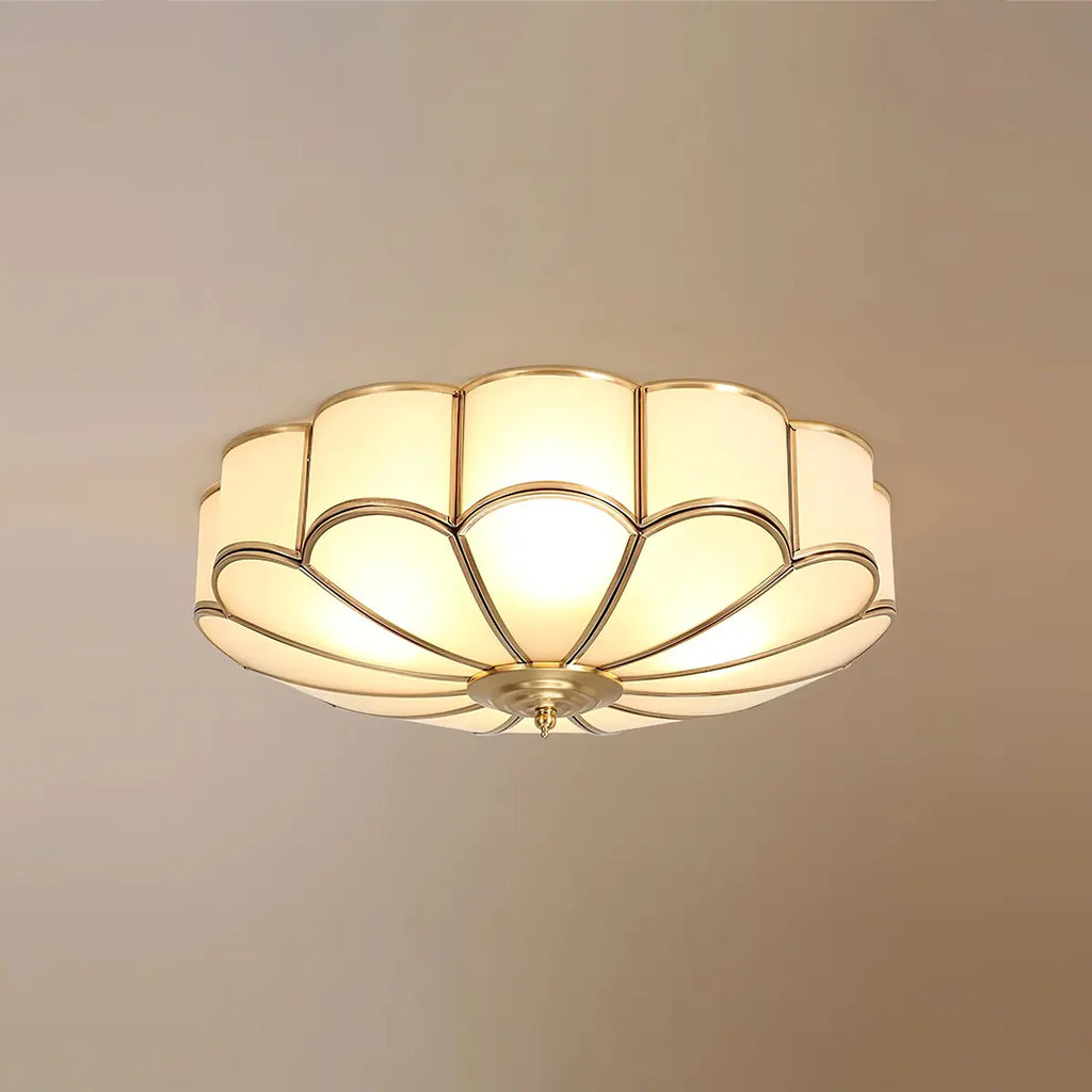 Einbau-Deckenleuchte aus Glas in Blumenform | Desfino