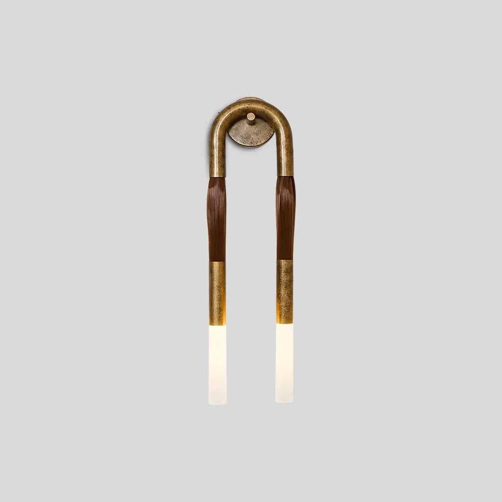 Horsehair U-Shaped Wall Lamp | Desfino