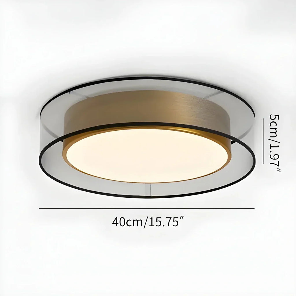 Simple Round LED Copper Pendant Light Ceiling Lamp | Desfino