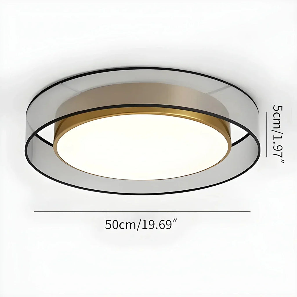 Simple Round LED Copper Pendant Light Ceiling Lamp | Desfino