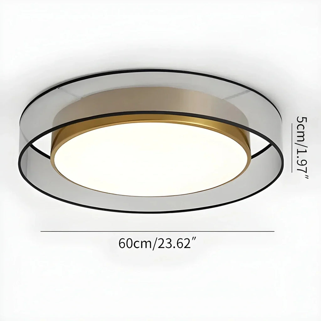 Simple Round LED Copper Pendant Light Ceiling Lamp | Desfino