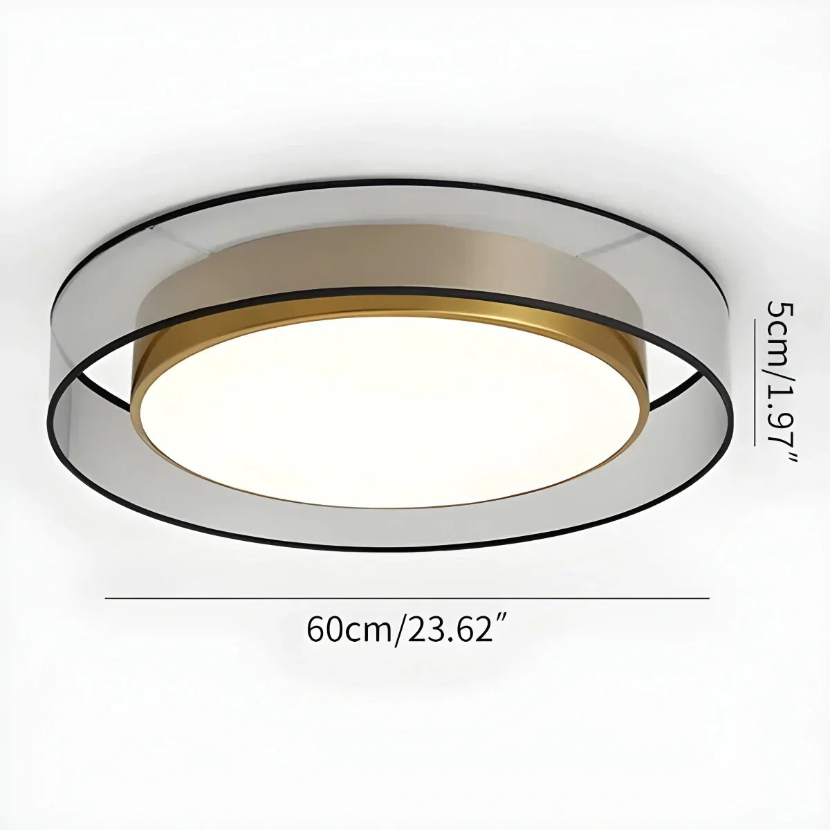 Simple Round LED Copper Pendant Light Ceiling Lamp | Desfino