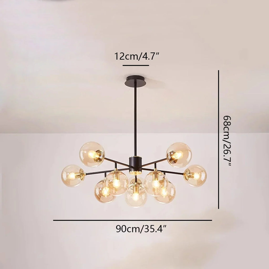Camilla Glass Chandelier for Living Room | Desfino