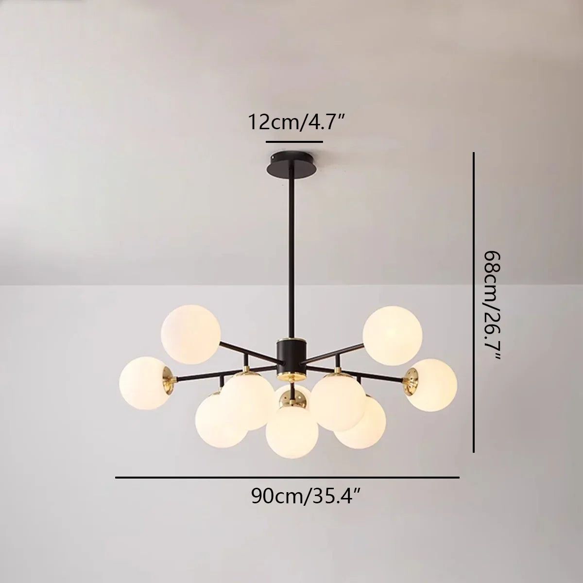 Camilla Glass Chandelier for Living Room | Desfino