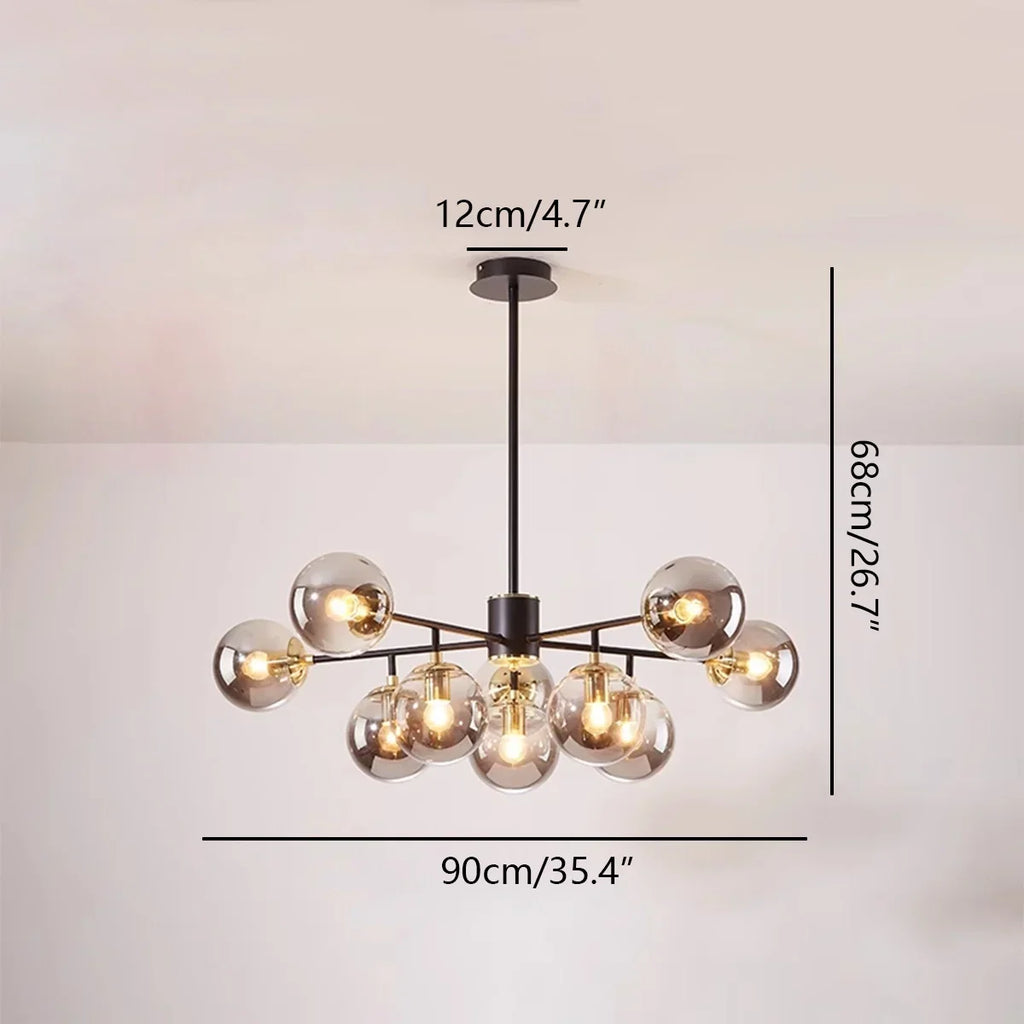 Camilla Glass Chandelier for Living Room | Desfino