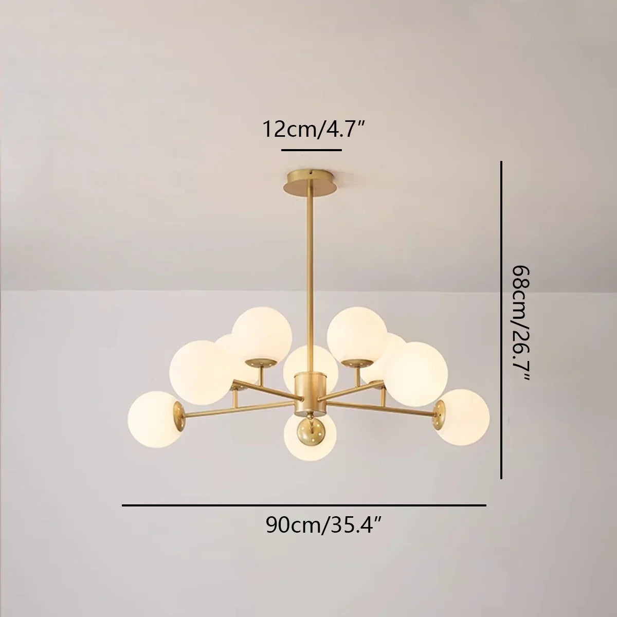 Camilla Glass Chandelier for Living Room | Desfino